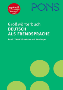 PONS Großwörterbuch Deutsch als Fremdsprache