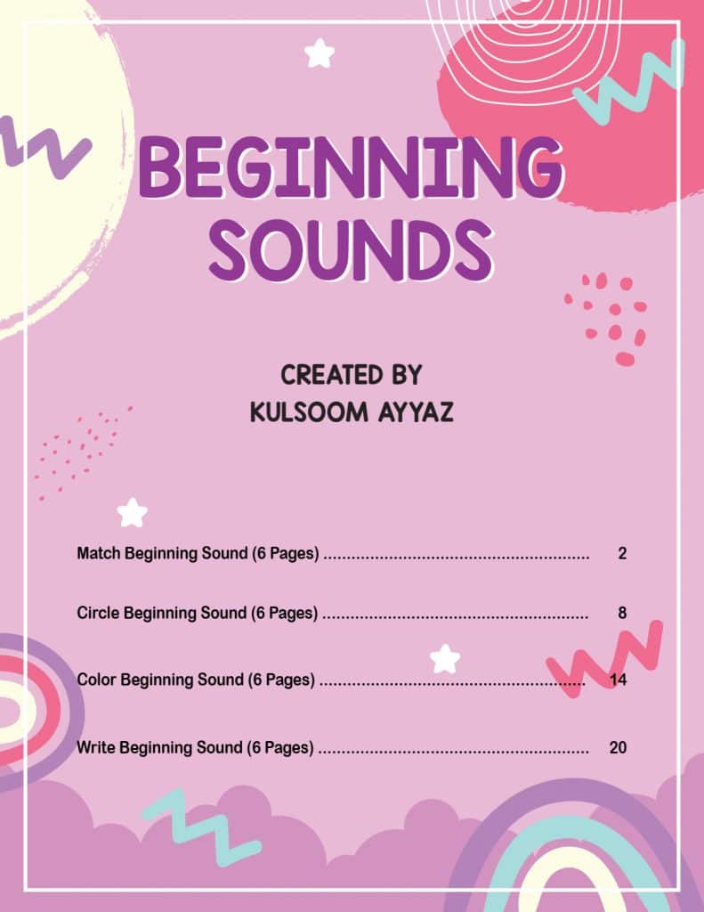 "Rich Results on Google's SERP when searching for 'Beginning Sounds Worksheets – Fun Phonics Practice'"